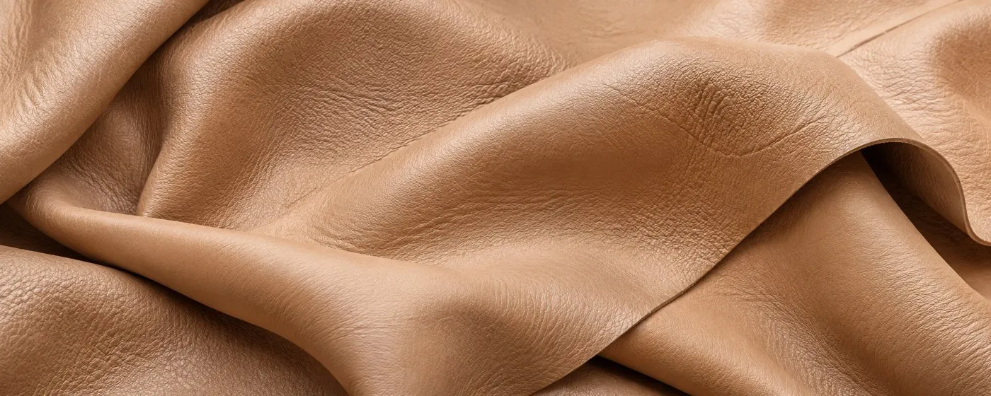Close-up of the material's soft, suede-like surface in folds